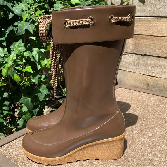 sperry wedge rain boots